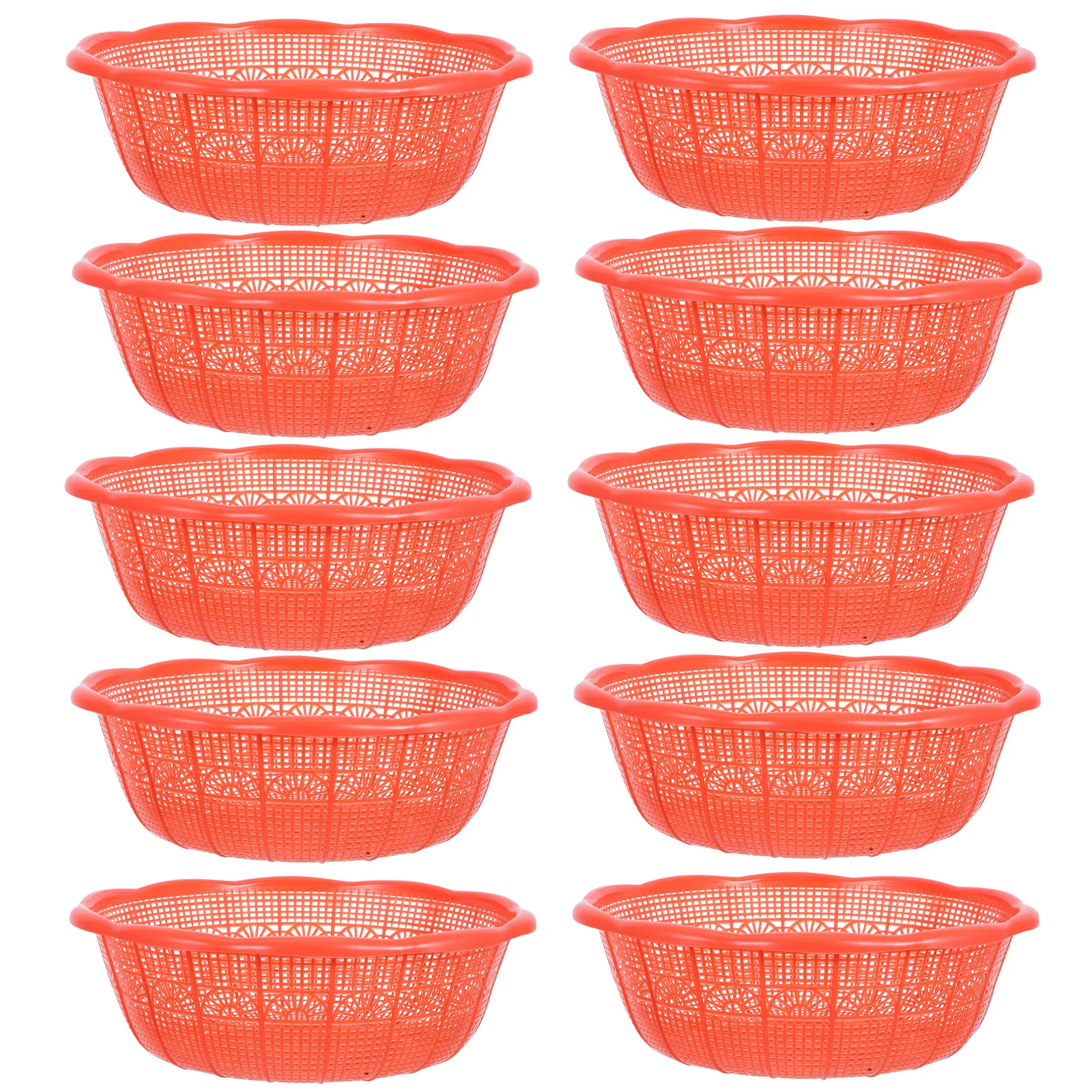

10pcs Rice Washer Plastic Drain Basket for Kitchen Fruit Vegetable Cleaning Storage Multipurpose Basin Household