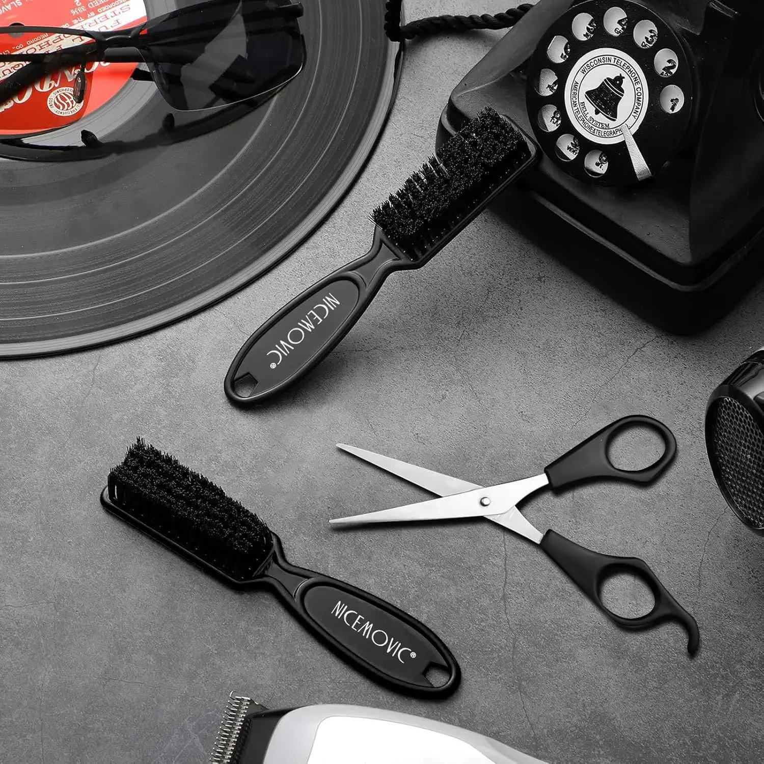 10-pack nylon borstelborstels met plastic handvat, multifunctioneel voor haargereedschap, keuken, schoenen