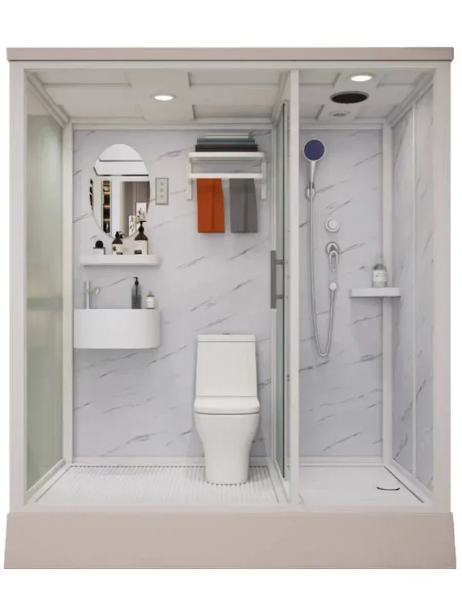 Integral Shower Room, Bathroom, Household Bath, Glass Partition, Wet and Dry Separation Toilet