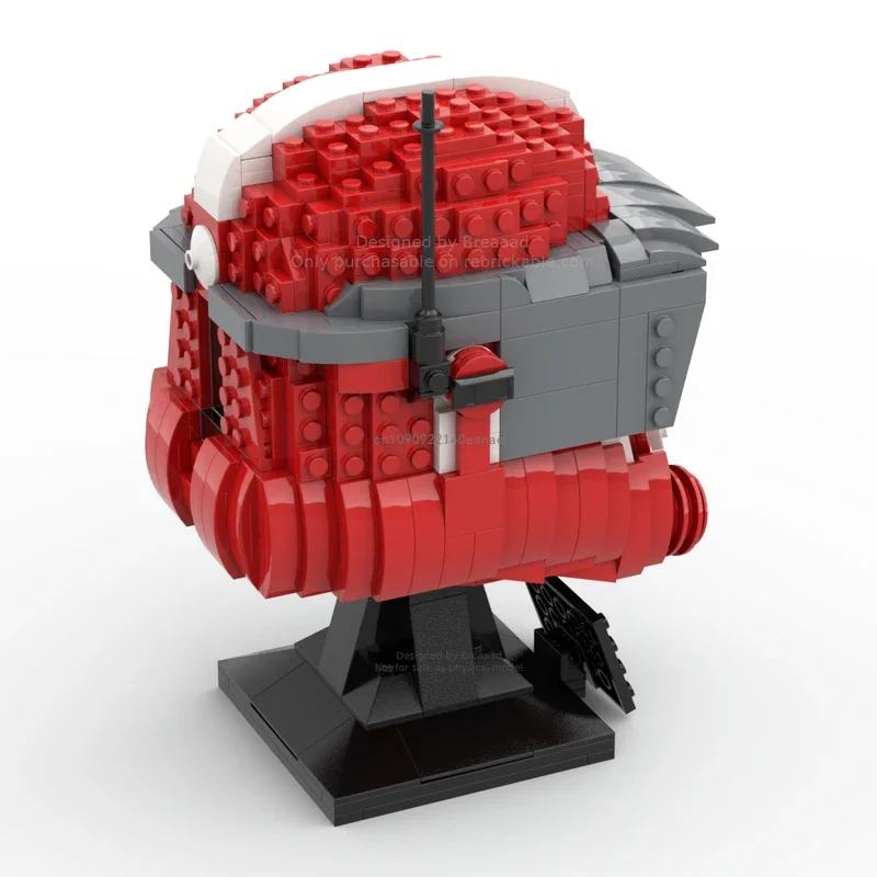 Moc 754ピース スターバトル コマンダー フォックス ヘルメット モデル 組み立てブロック DIY 教育用 組み立てキット 子供向け プレゼント