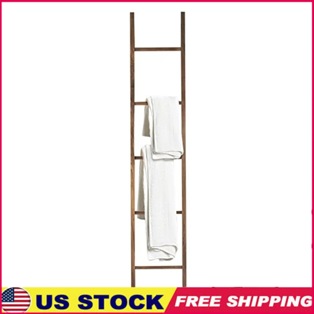 

Декоративная лестница из цельного ореха, наклонный органайзер для хранения с 5 ступеньками, домашний декор, античный стиль, сборка не требуется