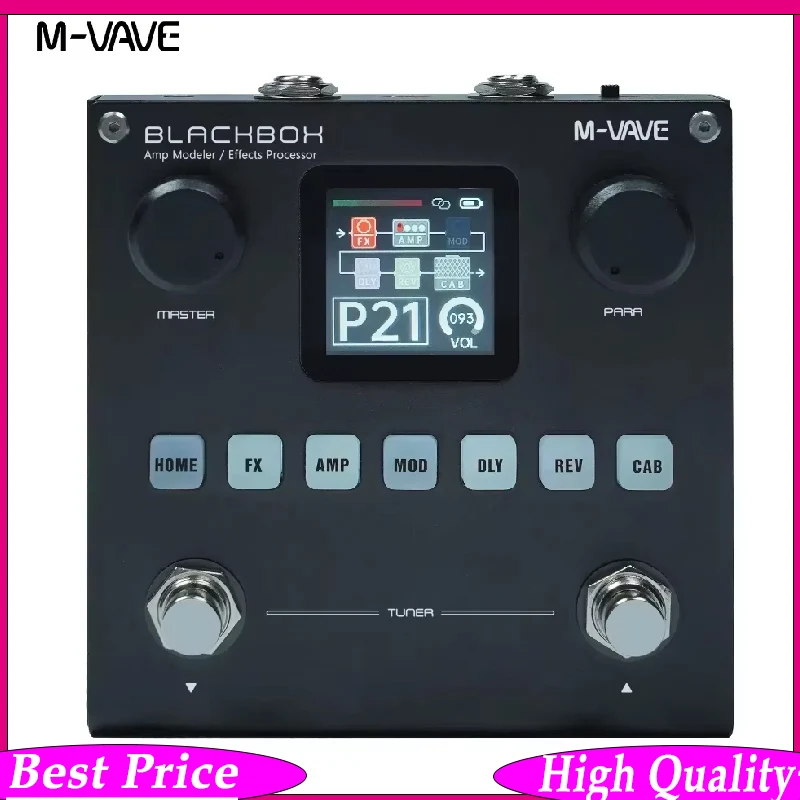 M-VAVE Blackbox Rechargeable Guitar Bass AMP Modeler Multi-Effects Processor for Electric Guitar And Bass Instrument Parts