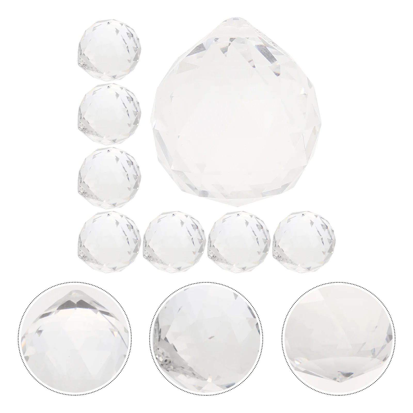 

20Pcs Crystal Prisms Hanging Decor Clear Crystal Ball Pendant for Chandelier Sun Catchers Windows Lamp Accessories DIY Home