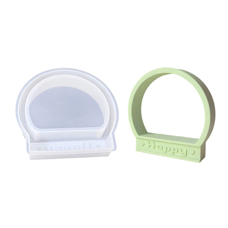 

M4YF Sturdy Half Circle Letter Silicone Mold Art Craft Casting Jewelry Tools
