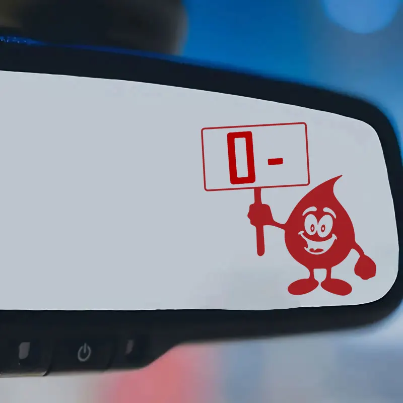 Universal Blood Type Decor Sticker Waterproof Vinyl Decal Fit Motorcycle Fairing Helmet Car Electric Scooter Panel view 5