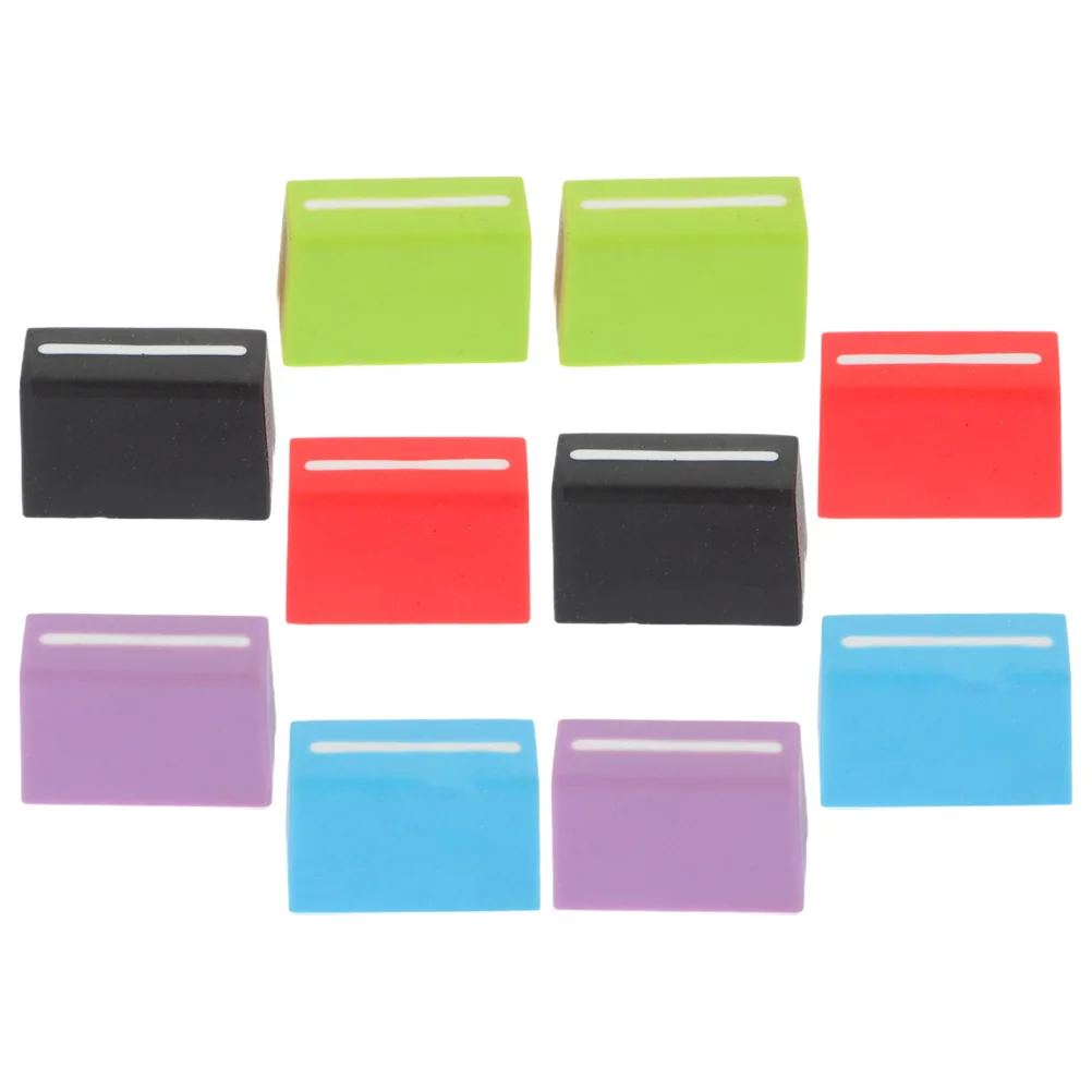 10Pcs Fader Knob Replacement Slider Caps for Mixer Console Potentiometer Knob Sturdy Rubber 4Mm Inner Hole Compatible