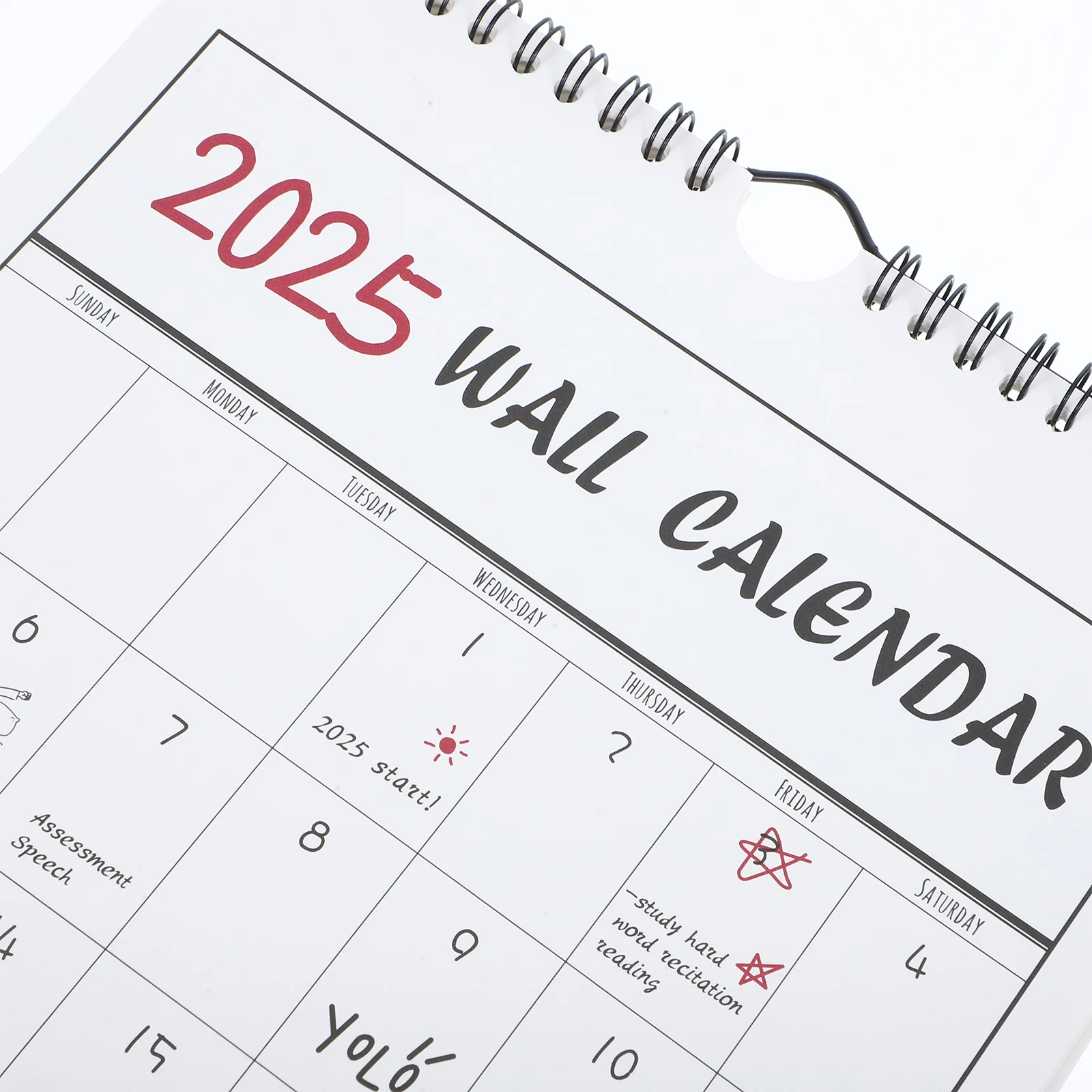 تقويم حائط مطبوع شفاف تصميم إبداعي مخطط شهري تخطيط سنوي صغير معلق ديكور مكتب 2024.9-2025.12