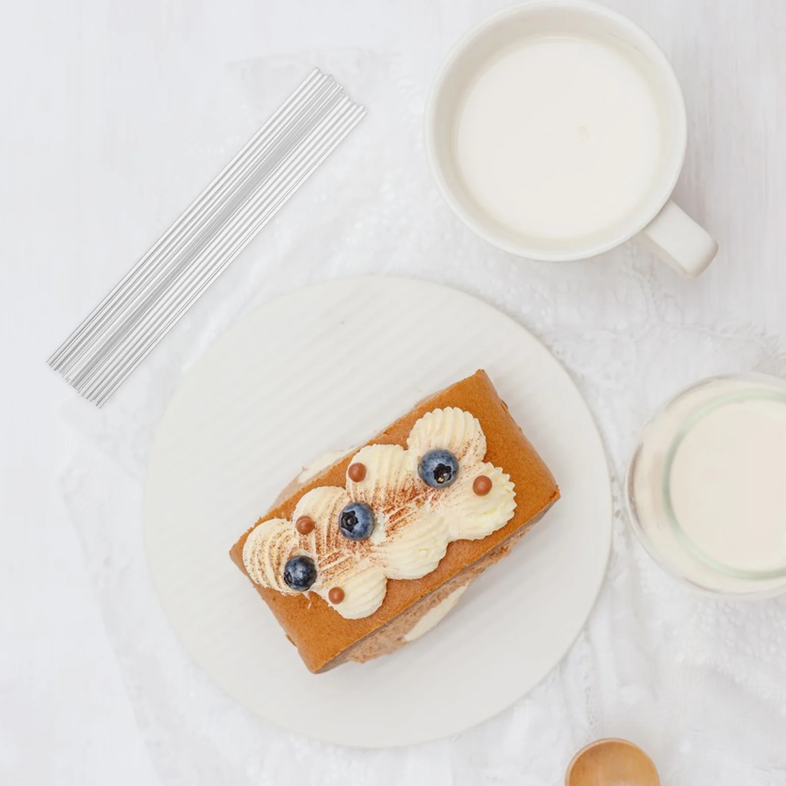 

100Pcs Acrylic Candy Sticks Clear 8In Reusable Cake Pop Rods Lollipop Maker Sticks Dessert Treats Wedding Birthday Party