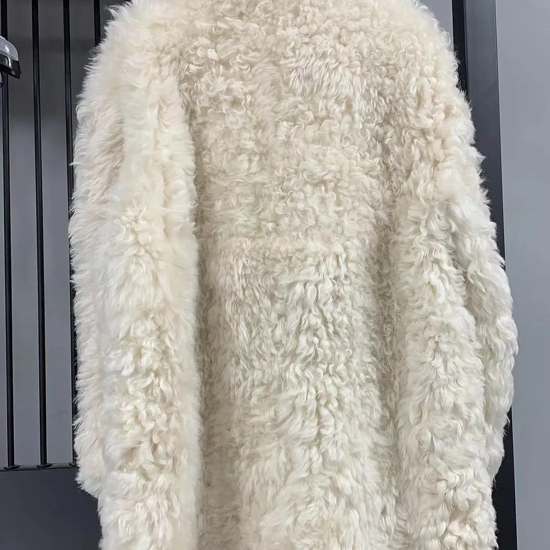 Cappotto di pelliccia di lana vera di vendita calda Moda nuove donne Abbigliamento Cappotto di pelliccia vera autunno e inverno di alta qualità