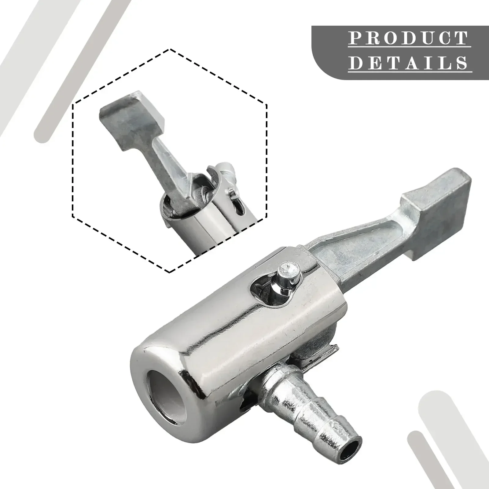 Bicycle Air Pump Nozzle Replacement Head Schrader-Valve Tyre Tube 6MM Inflation Pump Nozzle Pump Accessories Aluminum Alloy
