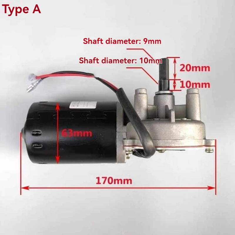 

Worm Gear DC Reduction Motor 24V High-Power High-Speed Motor Worm Gear Reducer Motor 0.7A