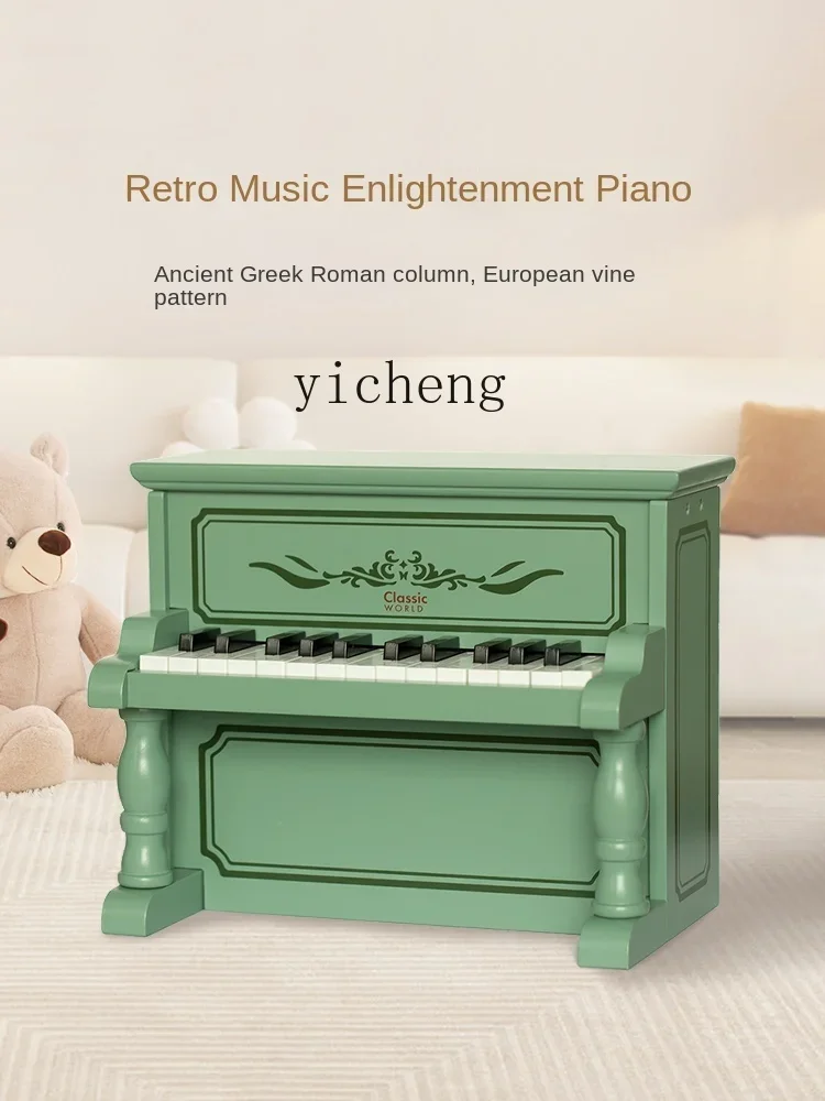 Tqh Kleines Klaviermuster für Kinder, Holz, Baby, Musik, Spielzeug, Geburtstagsgeschenk