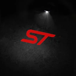 2Pcs For Ford Fiesta 6 7 8 Focus 2 3 4 Galaxy Kuga STLine ST Line LED Laser Projector Car Door Light Sticker Emblem Accessories