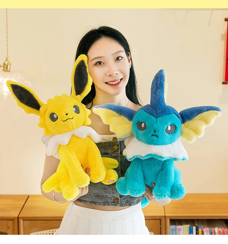 Japanse Pokémon Vaporeon en Jolteon knuffels - verjaardagscadeau voor kinderen, poppenbeeldjes, decoratieve artikelen voor binnen