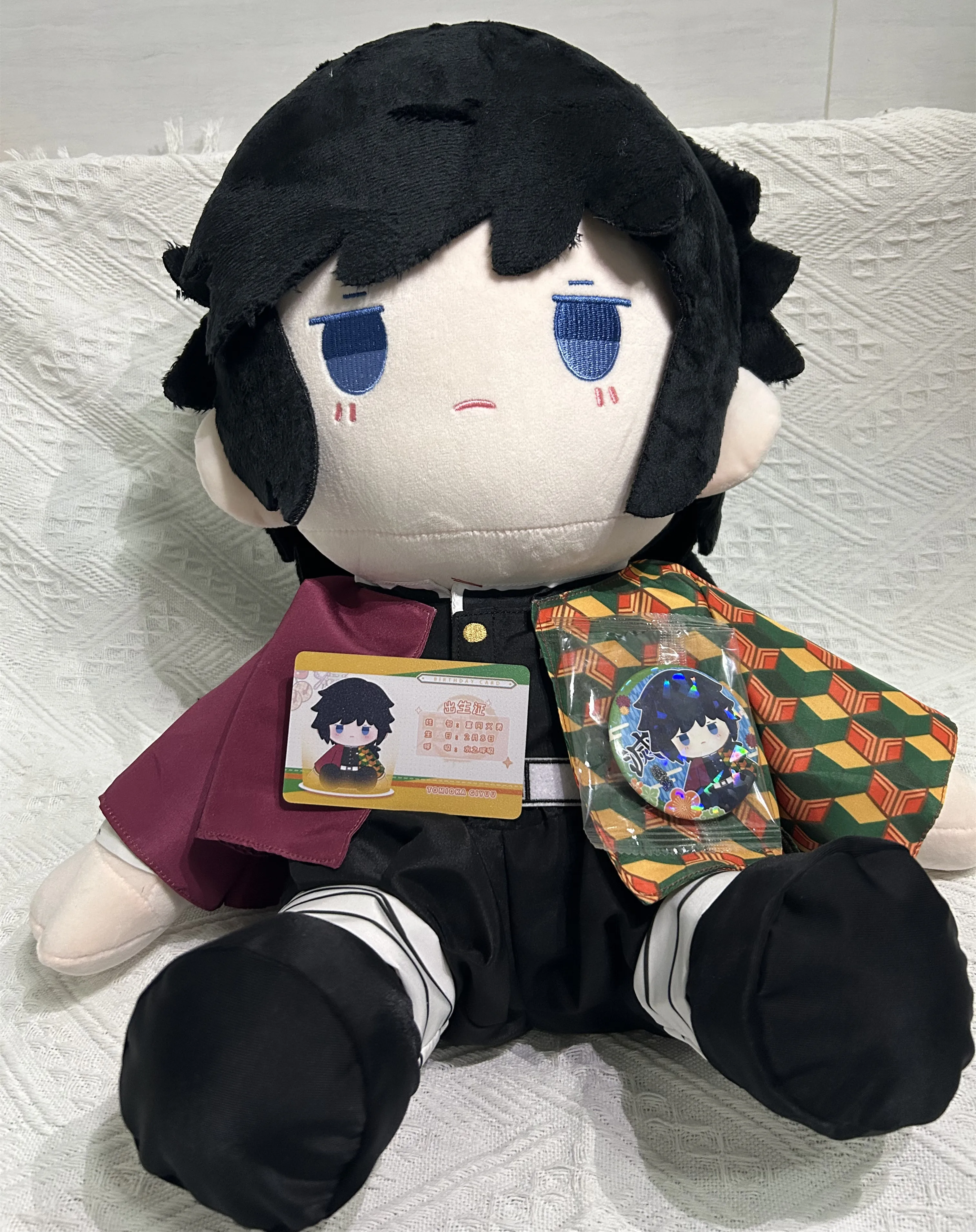 40cm Game Japanese Anime Tomioka Giyuu Stuffed Plushies Plush Cotton Doll Clothes Soft Pillow Anime Figure Toy For Kids Gifts