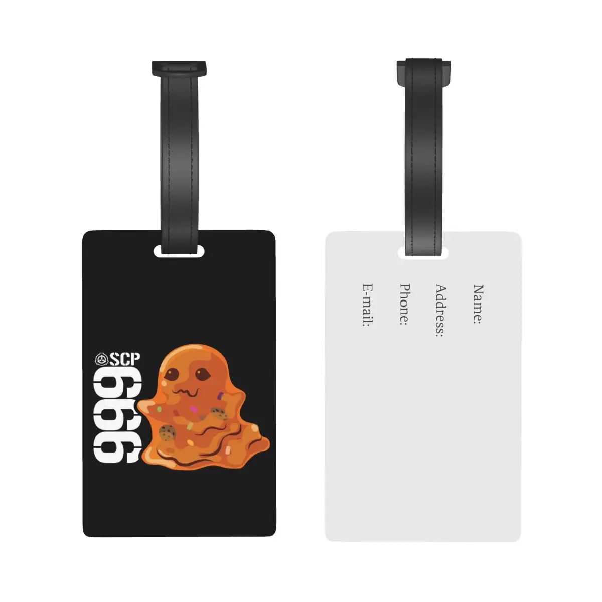 SCP-999 Tickle Monster SCP Foundation Luggage Tags Suitcase Accessories Travel Baggage Boarding Tag Label Holder ID Name Address