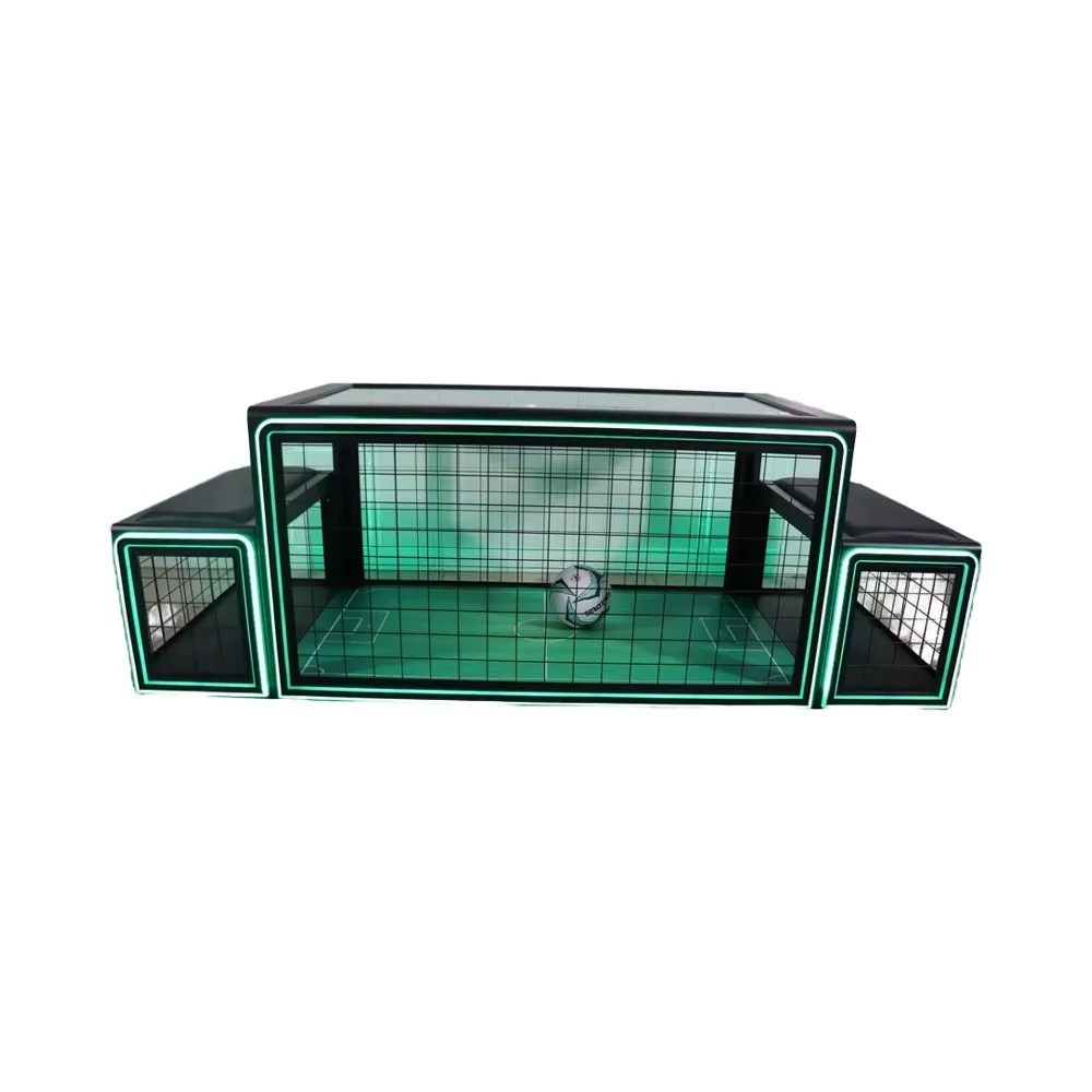 

Dual-Sitting LED Light Subsoccer Table Football Game Amusement Machine with Two Chairs Under the Table