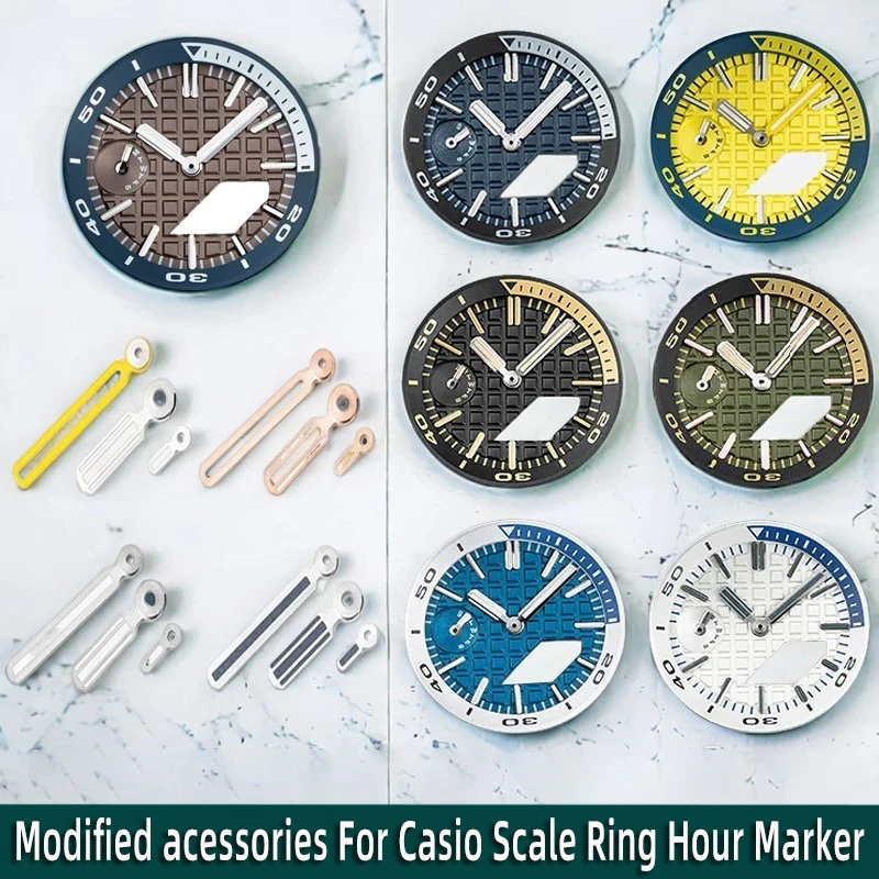 

GA2100 For Casio ga-2100 3IN1 Watch Dial Plate Index DIY Accessories 2IN1 MOD Kit Modified Chapter Ring GA-2100 2110 Hour Marker