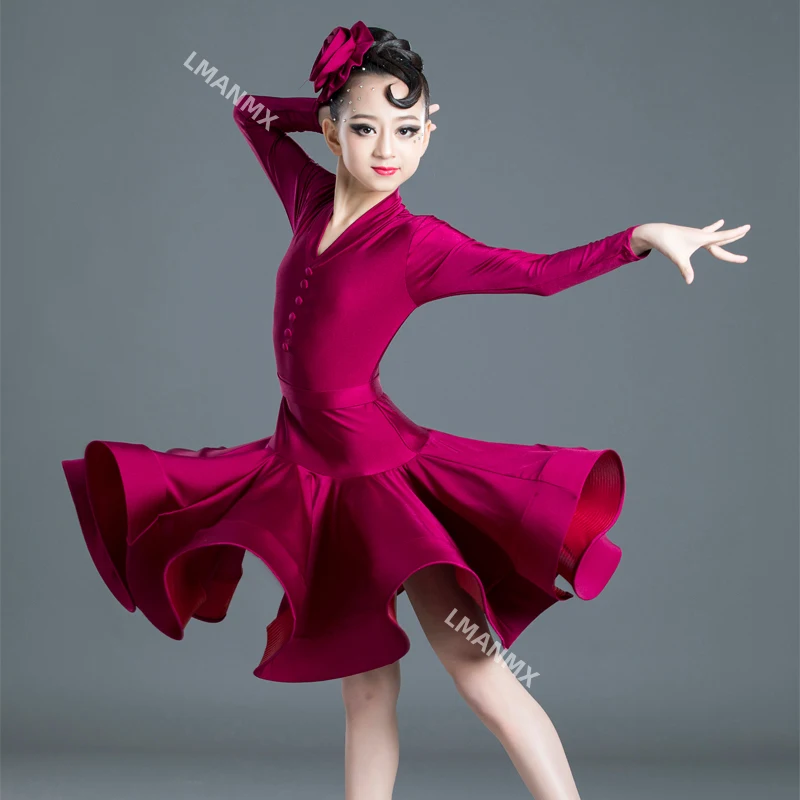 

Latin Dance Dress Girl Ballroom Dancing Rumba Samba Latin Kids Dance Costume 2020 New Fashion Modern Carnival Jazz Dancewear 3XL