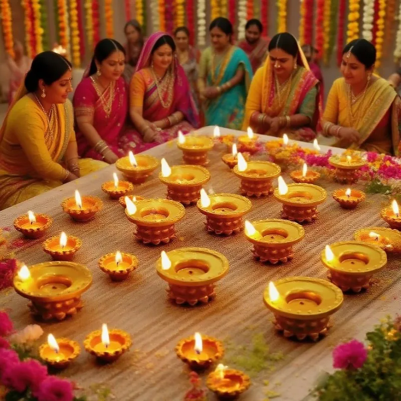 

BAAJ-LED Water Sensor Lights 24 Pcs Diwali Diya, Waterproof Flameless Tea Lights For Home, For Temple Pooja, Return Gifts