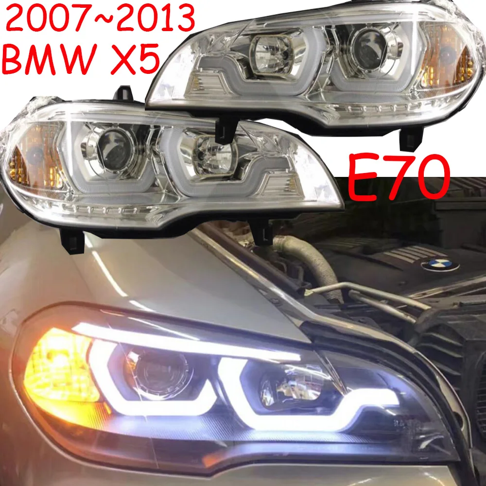 Car Styling for Front light BMW X5 e70 2007~2013 Headlight for BMW X5 Head Lamp Auto DRL Double Beam H7 HID Xenon bi xenon lens