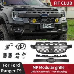 Nuova griglia modulare US MP per Ford Ranger T9 Raptor style Grills 2023-2024 griglia con piccola luce ambra XL XL + XLS WILDTRACK