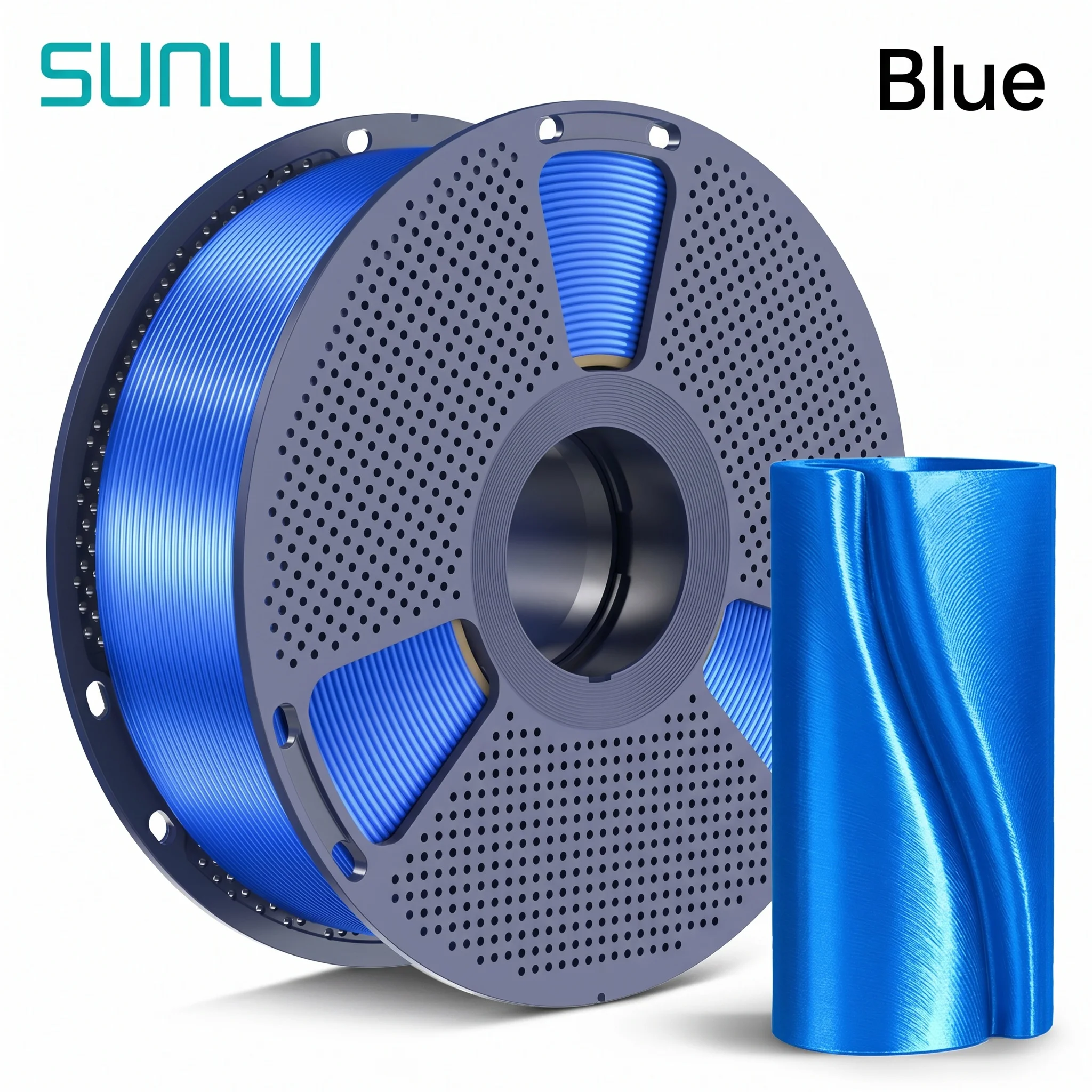 SUNLU Seiden-PLA-Filament 1kg 1,75mm 1 Rolle/kg (2,2lbs) Für 3D-Drucker, ordentlich gewickelt, reibungsloser Druck