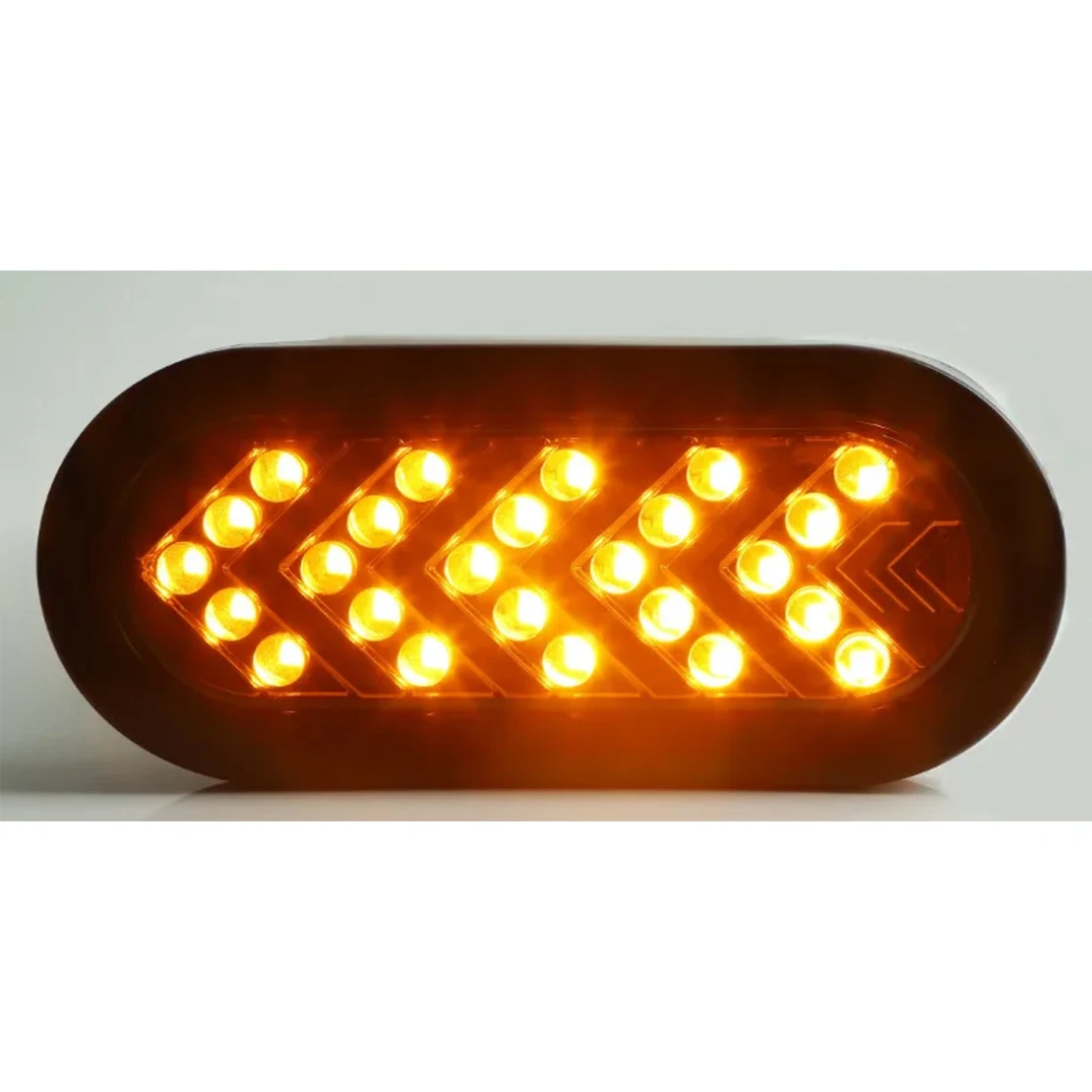 2 pezzi 12-24V lente affumicata ambra LED per auto camion rimorchio indicatore laterale ovale indicatore di direzione lampada