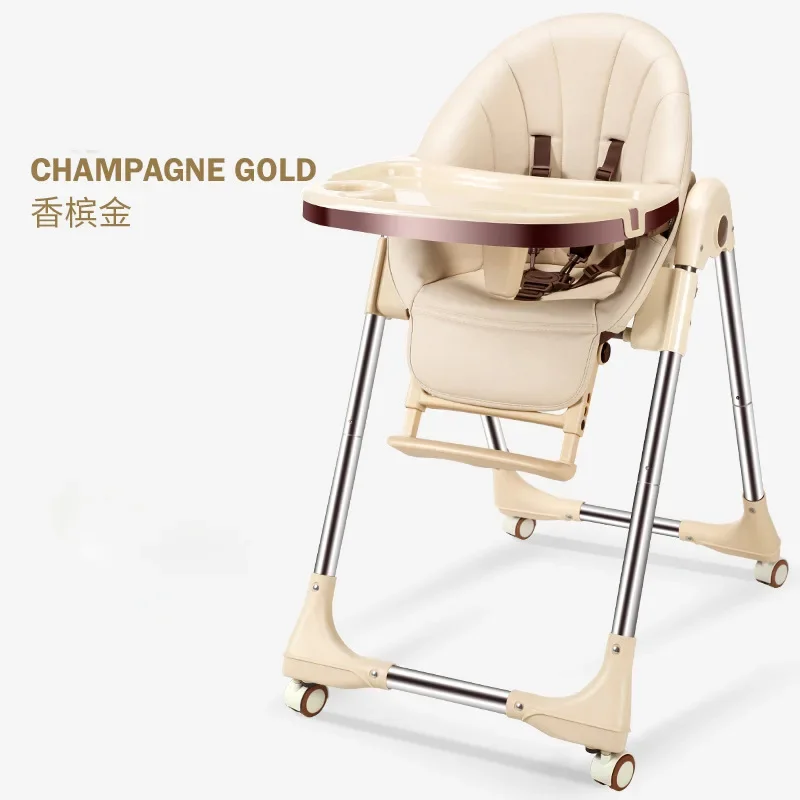 Chaise de salle à manger pliable multifonctionnelle pour bébé, chaise haute d'alimentation pour tout-petits, siège de salle à manger portable pour enfants, construction durable