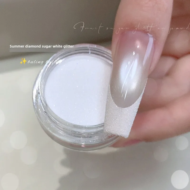 Candy Color Nail Sanding Glitter Blue Pink White Micro Shimmer Crushed Rhinestone Frosted Powder for DIY Manicure Decor Supplies