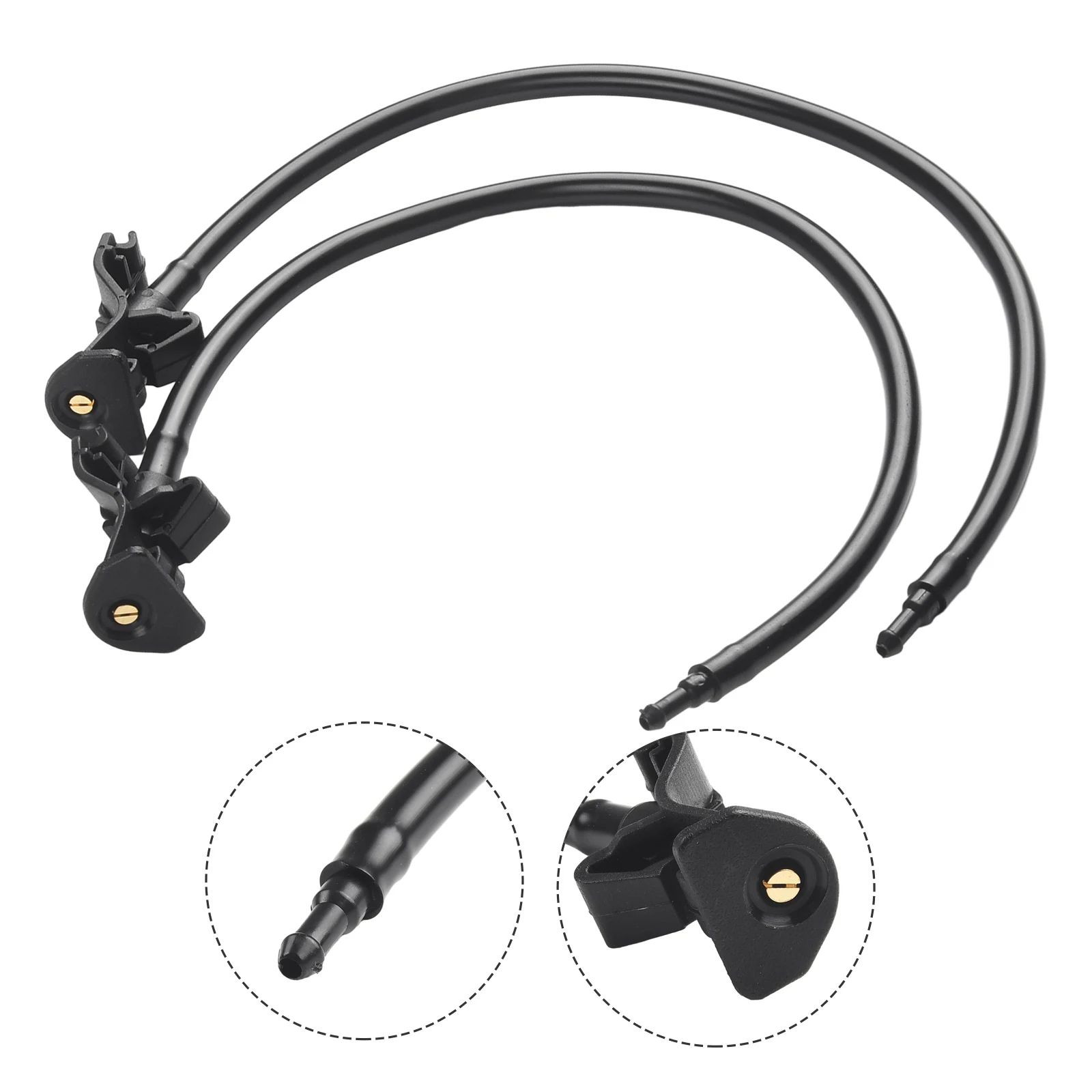 2pcs For Ford Explorer 2011-2018 Windshield-Wiper Washer Nozzle Sprayer ABS-Plastic Black Car Accessories Tools