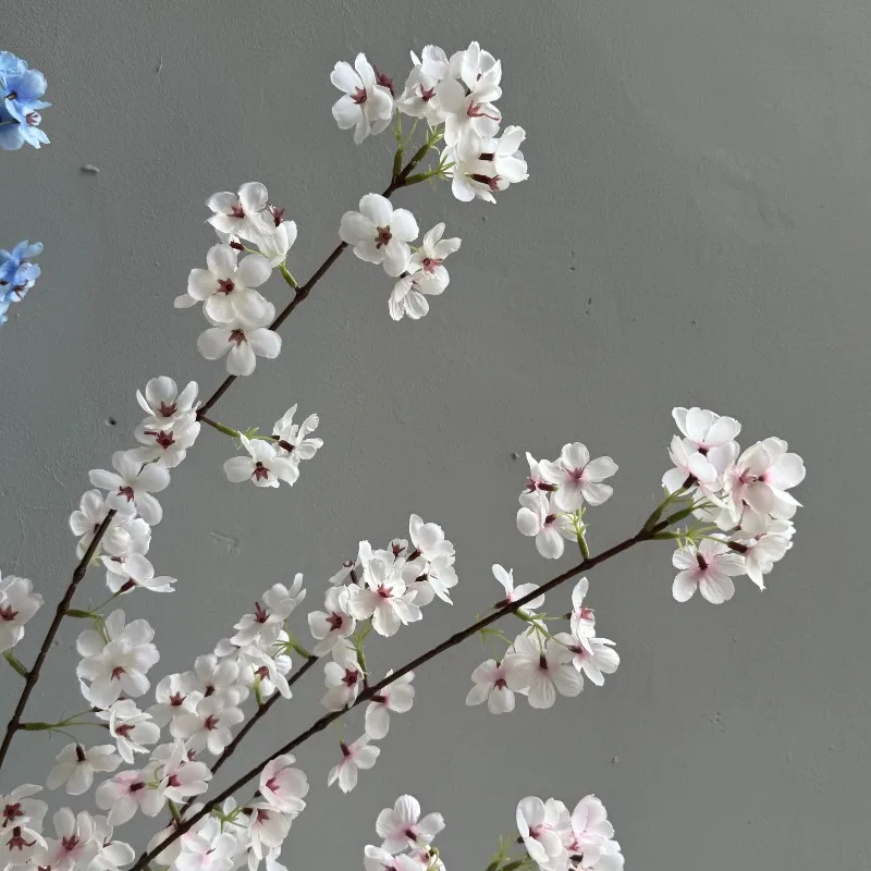 Wunderschöne Künstliche Kirschblütenzweige aus Seide, 114cm, Künstliche Birnenblüten für Wohnzimmer, Party und Hochzeitsdekoration – Detail 6