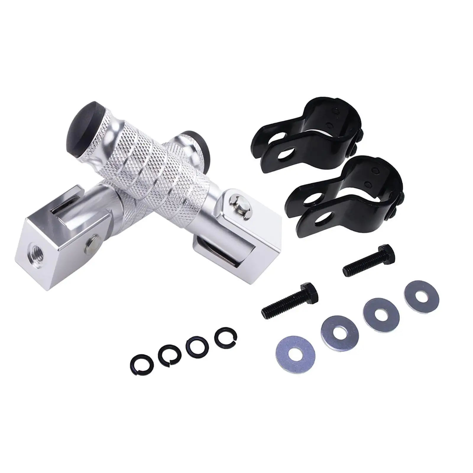 قطعتان من مساند القدمين للدراجات النارية من الألومنيوم لتركيب بسيط