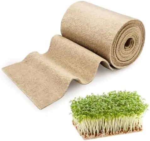 

Microgreens Growing Mat 10x217" for Wheatgrass, Sprouts, Pea Shoots – Hydroponic Gardening Pad