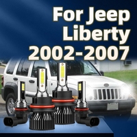 4Pcs 6000K Led Lamp 30000LM Car 9007 Headlight 9145 Fog Bulb Kit For Jeep Liberty 2002 2003 2004 2005 2006 2007