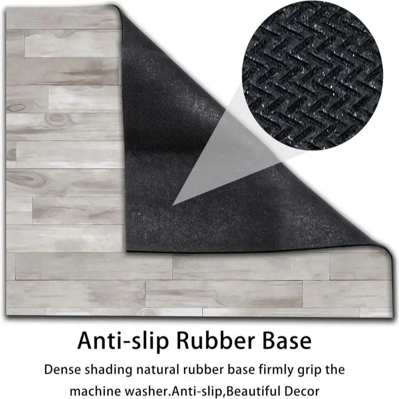 VIKAMA Light Wood Grain Washer Dryer Mat Waterproof Non-slip Dustproof Refrigerator Top Cover Pad For Home Decor