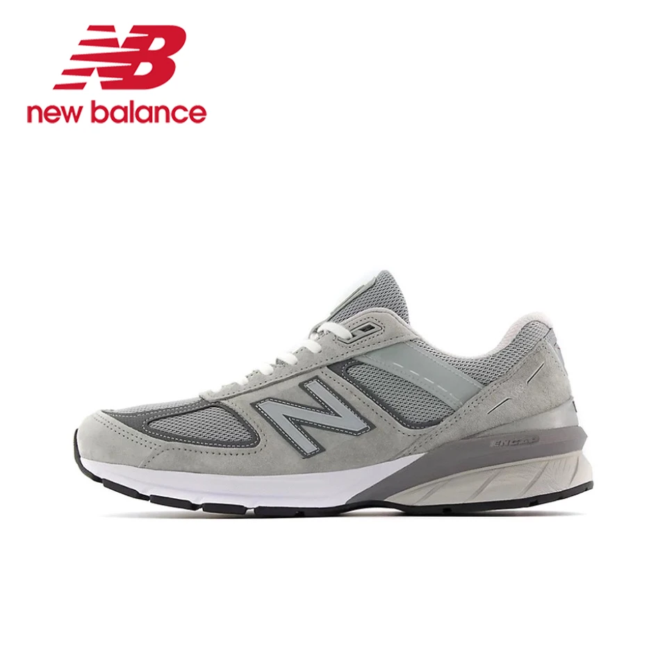 Original New Balance NB 990 V5/992 Classic Vintage Mesh Leather Casual Unisex Men and Women Running Shoes Grey Silver M990GL5