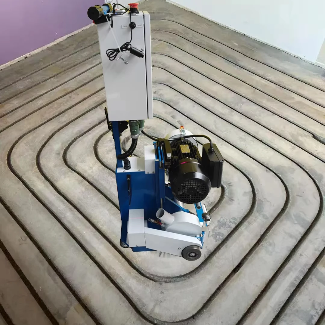 Rotating blade floor heating system for Grover machine