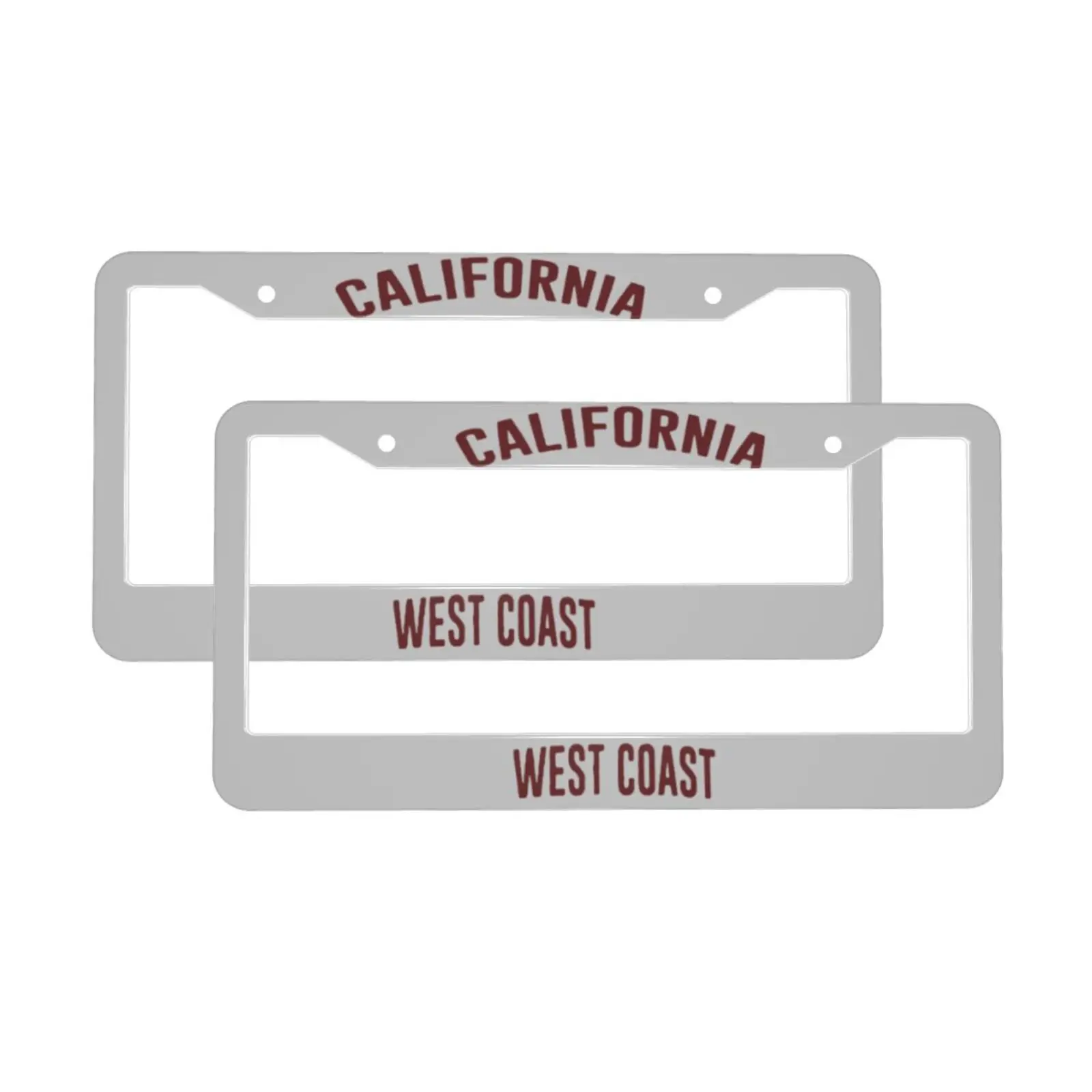 California West Coast License Plate Frames Holder Aluminum Novelty Decorative Protector with Screws Car Decoration Accessories view 2