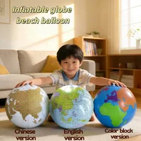 30cm Inflate Globe Beach Ball Toy Map Education Geography Teaching Balloon Props Kid Birthday Gift Water Pool Air Globos Ball
