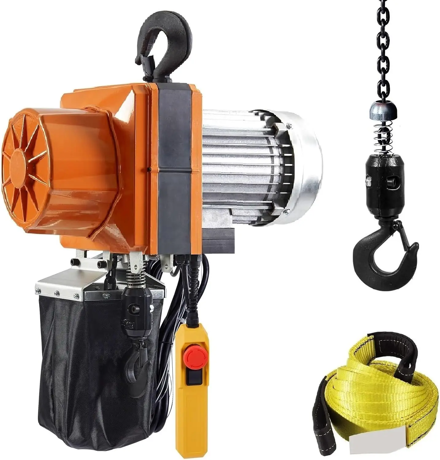 Electric Chain Hoist, 2200 lbs/1 ton Capacity, 10 ft Lifting Height, 10 ft/min Speed, 120V, Single Phase Overhead Crane with G10
