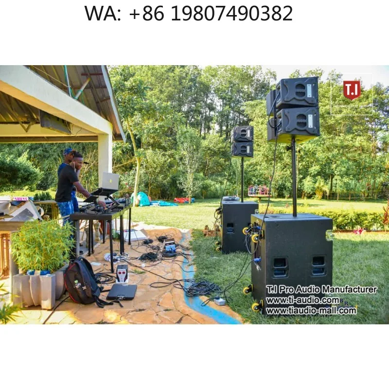 Matching 10 Inch Top & 18 Inch Subwoofer Line Array System, Professional Audio Gear for Outdoor Stage Live Performance Events