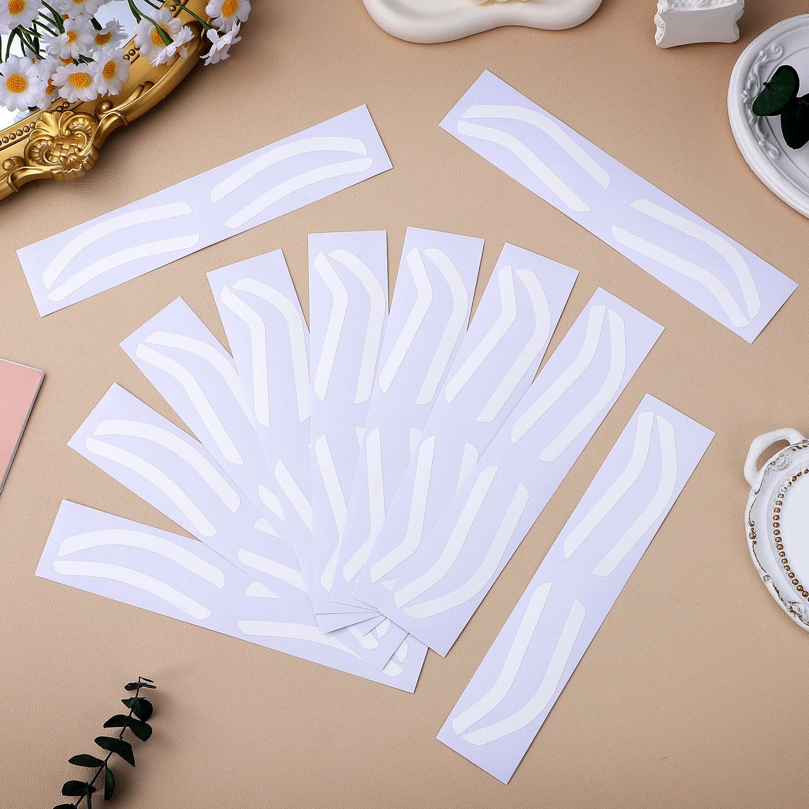 Kit de plantillas para cejas, 12 hojas, pegatinas ligeras para dar forma a las cejas, pegatina auxiliar para cejas para principiantes, pegatinas para dar forma a las cejas