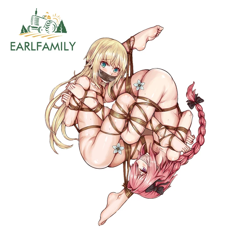 EARLFAMILY 13cm x 10.4cm Astolfo Chevalier Waifu Stickers Bundle NSFW Bondage Tie Hentai Decals Car Accessories Ahegao Decor