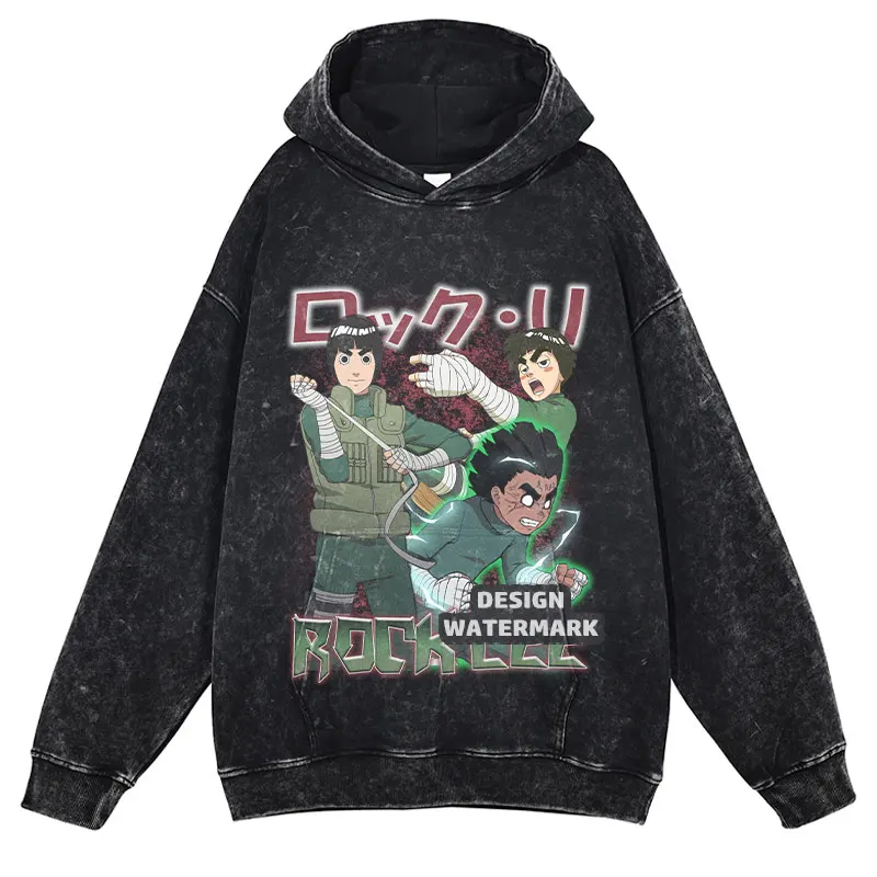 

Толстовки с капюшоном в стиле рок-ли, винтажные мытые толстовки с капюшоном, аниме Учиха Итачи, пуловер большого размера, толстовка с капюшоном в стиле манга, мужская хлопковая