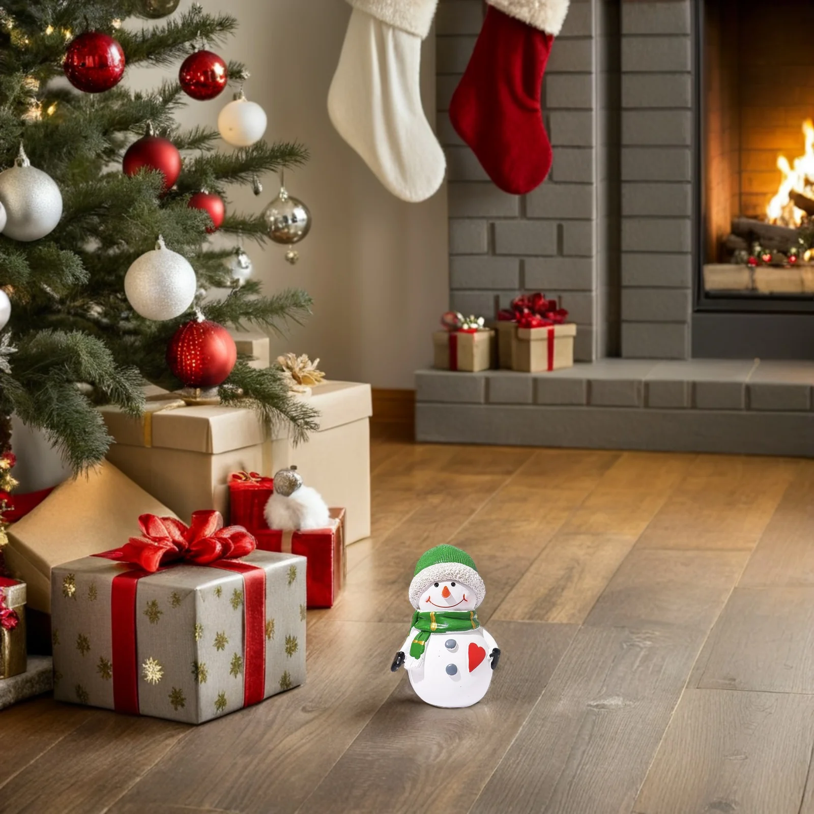 

2Pcs Mini Resin Snowman Statues Cute Christmas Decorations Small Snowmen for Table Shelves Holiday Decor Snowman Statue Indoor