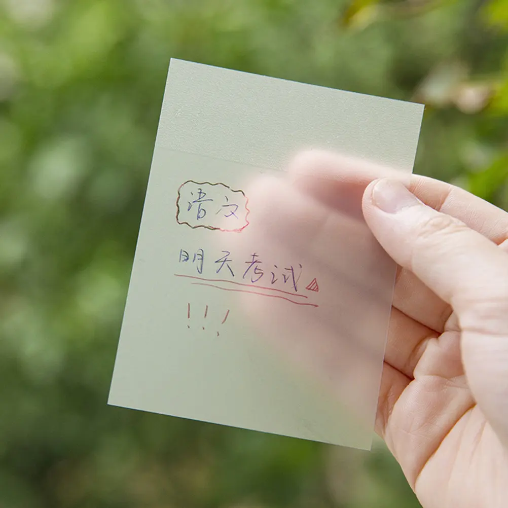 6Pcs Clear Memo Pad For Study Notes Book Transparent Pads Books Walls Whiteboards Mirrors Smooth