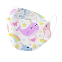 Kids Children's Baby Mask Disposable Face Mask Cartoon 4Ply Ear Loop Masks 10/20/50pcs Outdoor Dust-Proof Face Protective Mask