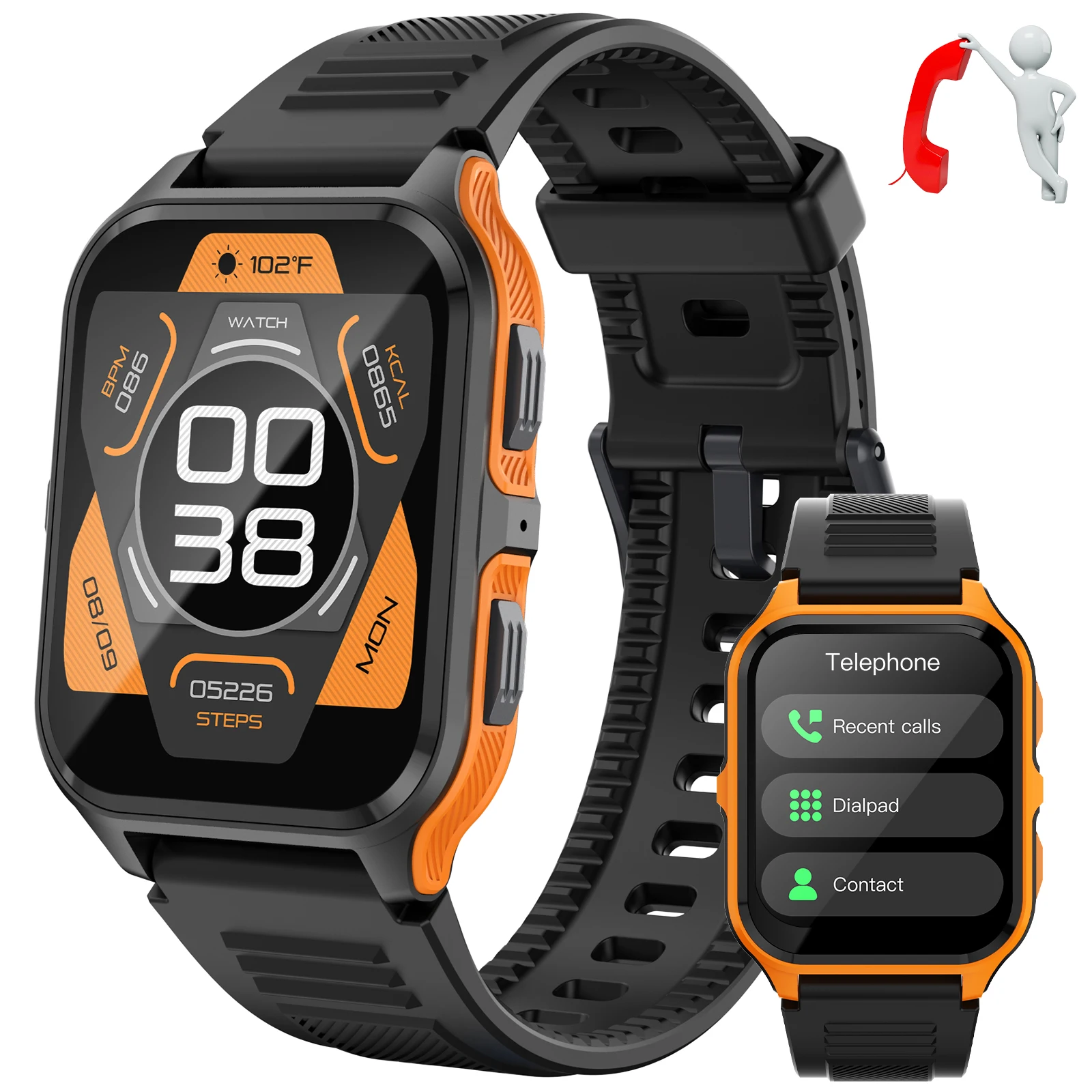 

Смарт-часы EIGIIS NewSmart водонепроницаемые (3 атм), 100 + спортивных режимов, пульсометр, артериальное давление, насыщенность кислородом, мониторинг, HD-аудио, CallsP73