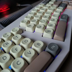Morandi MOA Keycap Set PBT 128 Keys Personalized Korean Russian for MX Switch 60/84/90/104/108 Mechanical Keyboards